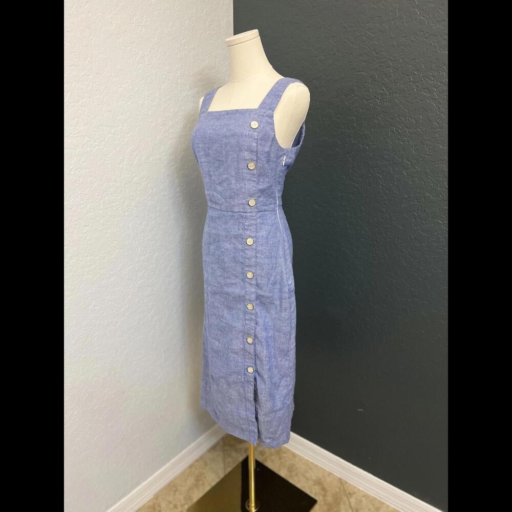 J. Mclaughlin Chic Square Neck Button Down Linen … - image 2